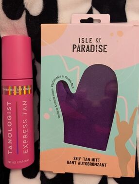 Tanologist Express Tan Tinted Self Tan Mousse Light And Isle Of Paradise Mitt 🆕